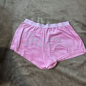 Juicy Couture Light Pink Velour Athletic Shorts